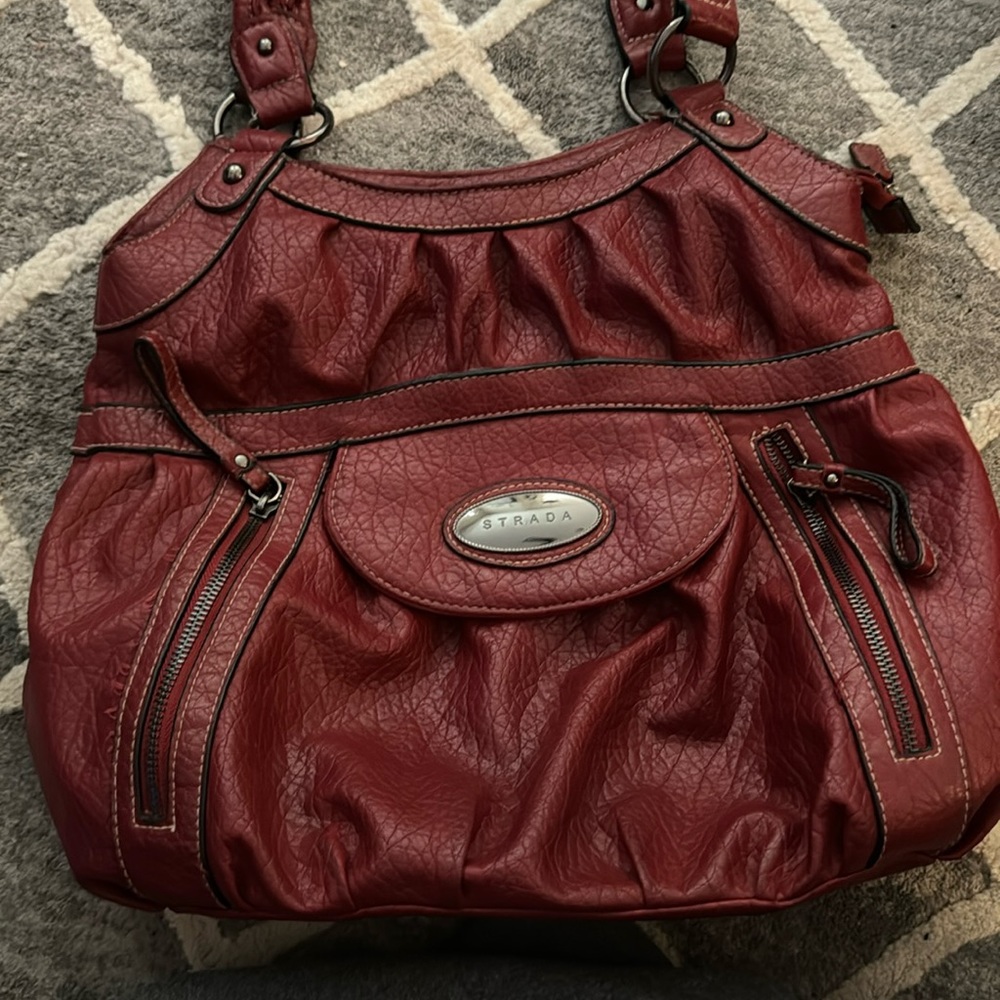 Red Strada bucket style purse